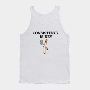 Consistency Is Key Smoking Shirt, Funny Meme Shirt, Oddly Specific Shirt, Vintage Cartoon Shirt, Retro Cartoon T-Shirt, Dark Humor Shirt Tank Top